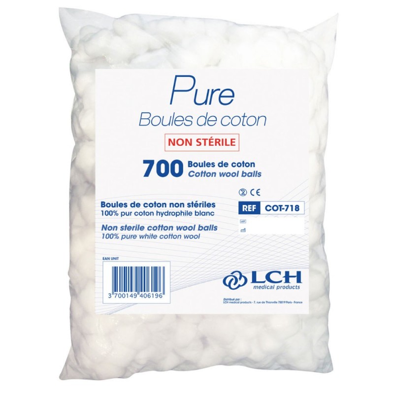Coton hydrophile le sachet de 250g - Crispin Médical
