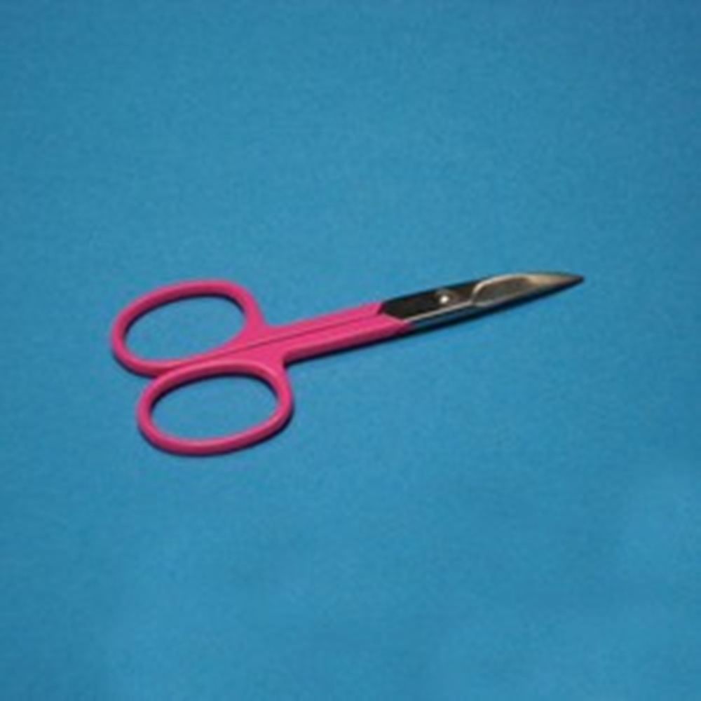 Ciseaux à ongle bébé courbé 9 cm, rose