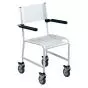 Chaise de douche Invacare Revato avec assise souple blanche 