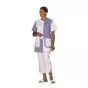 Tunique médicale femme Telsa Blanc/Bleu Mulliez