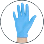 Gants d'examen nitrile Basic Blue non poudrés non stériles (boite de 170 ou 200) Halyard