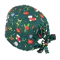 Calot chirurgical en coton à motifs de noël
