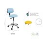 Tabouret Base Chromée avec dossier Ecopostural S4609