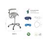 Tabouret Derby Base Chromée avec dossier Ecopostural S5673