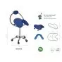 Tabouret PONY Base Chromée Ecopostural S5662