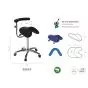 Tabouret PONY Base Chromée Ecopostural S5663