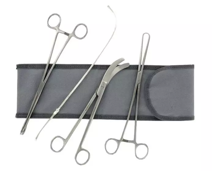 Set d’instruments pour gynécologie avec housse nylon