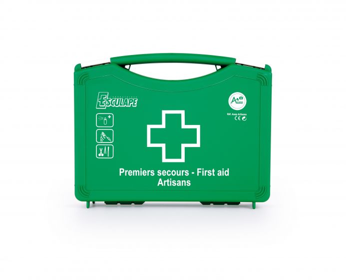Trousse de secours artisans coffret malette en Polypro Vert Esculape