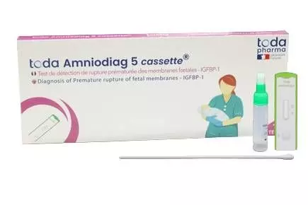 Test de diagnostic de la rupture des membranes fœtales Amniodiag 5 (Boite de 10)