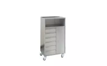 Chariot d'anestésie en inox