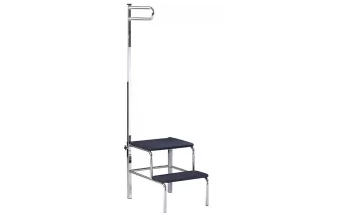 Marchepied phlébologie avec rampe ajustable (2 marches) Carina 59