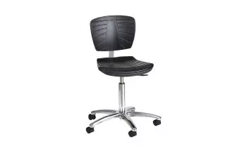 Siège médical ergonomique noir Carina base aluminium