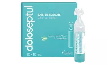 Bain de bouche Laboratoires Gilbert Doloseptyl (10 unidoses de 10ml)