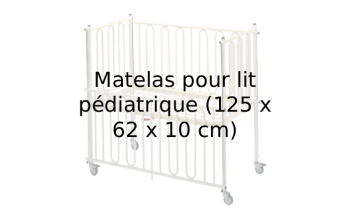 Matelas pour lit pédiatrique (125 x 62 x 10 cm)