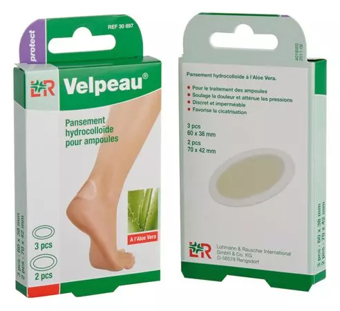 Boîte de 5 pansements Velpeau hydrocolloïdes pour ampoules Lohmann Rauscher