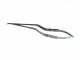 Micro-Ciseaux de Yasargil, courbe, 20 cm