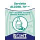 Serviettes à Alcool 70 % Isopropylique Ront 23060 Boîte de 100
