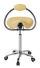 Tabouret Derby Base Chromée avec dossier Ecopostural S5672