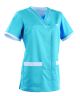 Tunique médicale femme ALEXANDRA Clemix 2.0 Turquoise / Blanc 