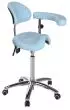 Tabouret Derby Base Chromée avec dossier Ecopostural S5674