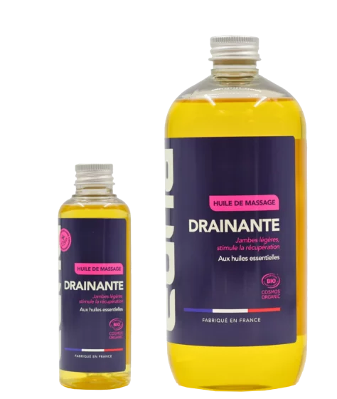 Huile de massage drainante Bio Eona 