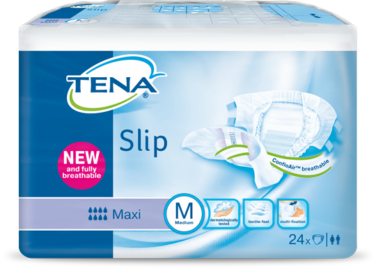 TENA Slip Maxi Medium avec ConfioAir pack de 24 protections