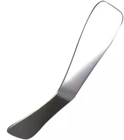 Abaisse-langue coudé en inox Devaset