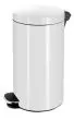 Poubelle à pédale en métal blanc (3, 5, 12, 20 ou 30 litres)