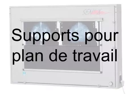 Jeu de supports pour plan de travail pour négatoscopes Sen'X