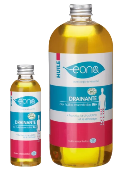 Huile de massage drainante Bio Eona 