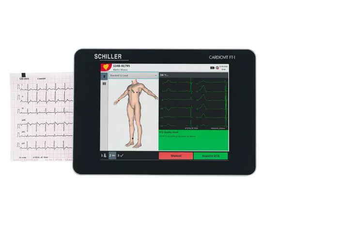 ECG portatif 6 pistes Schiller Cardiovit FT1 écran tactile