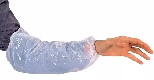Manchette en polyéthylène opaque avec élastique - épaisseur 20µm  (sachet de 100)