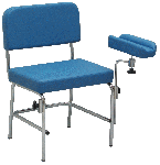Chaise de prélèvement Hidemar, 1 repose-bras