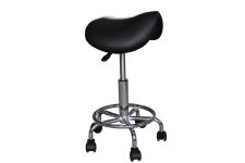 Tabouret à selle PONY Base Chromée Mediprem coloris noir