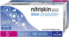Gants d'examen nitrile Blue Evolution non poudrés non stériles (boite de 100) Nitriskin