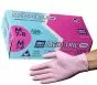 Gants d'examen nitrile Medi-Tril, roses non poudrés non stériles (boîte de 100 gants)