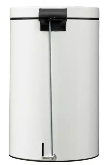 Poubelle à pédale métal Sanelia 20L ergonomique Seau Anti-Bactérien blanc Rossignol