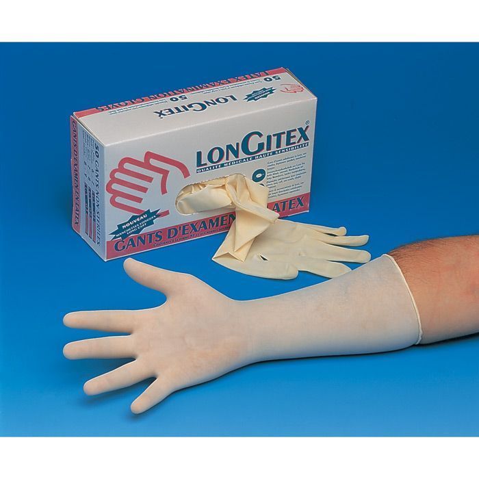 Gants d'examen latex poudrés manchettes longues LONGITEX 300 LCH à0,00 €