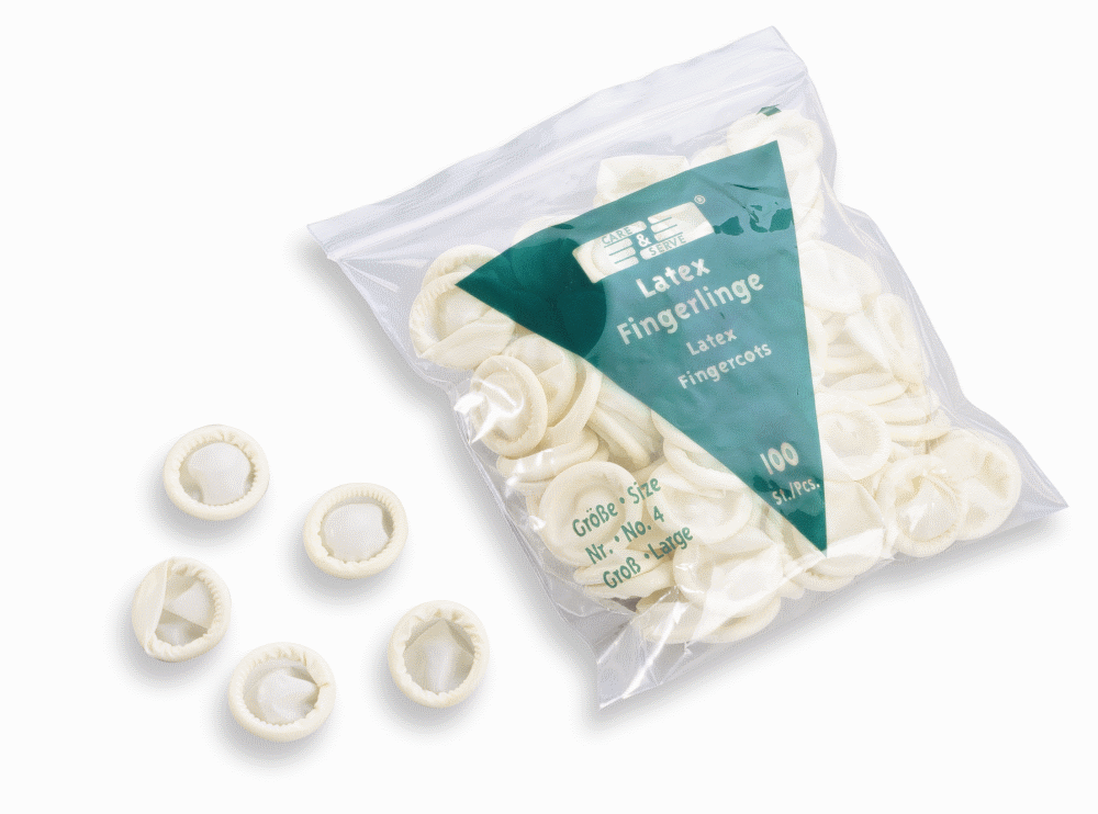 Doigtiers Latex Poudrés - Lot De 100 Taille L - Protection Hygiénique Pour Examens, Cuisine Et Bricolage
