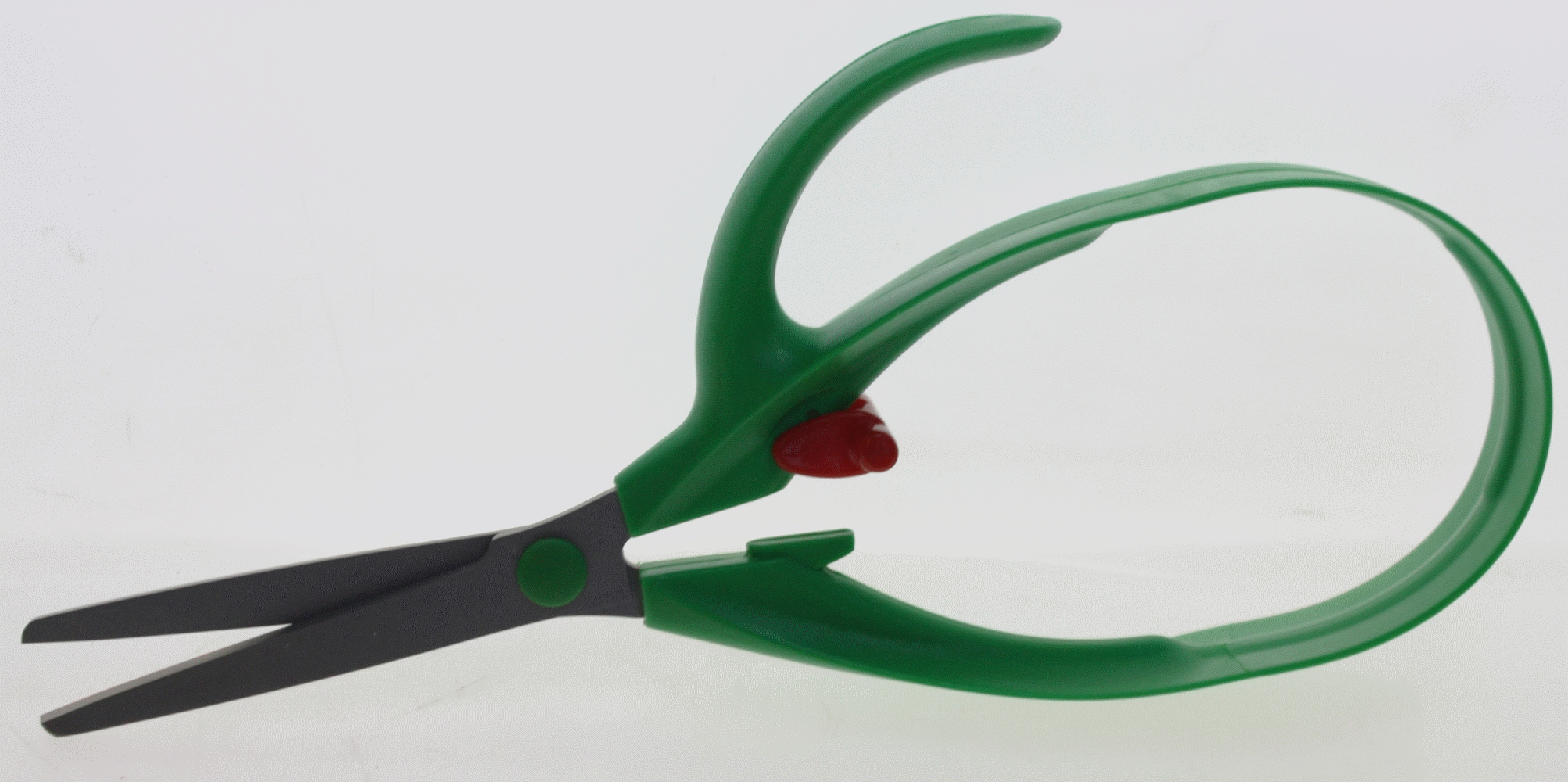 Ciseaux Ergonomiques 17,5cm - Manche Antidérapant Rouge/Gris - Acier Inoxydable - Bouts Ronds Sécurité