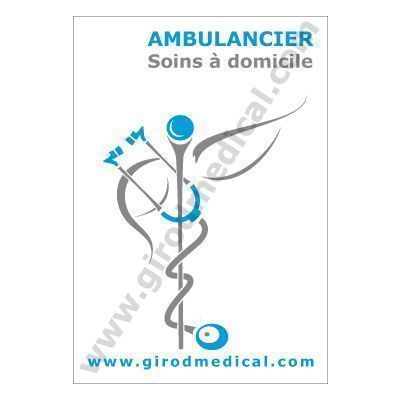 Adhésif «Ambulancier» avec caducée