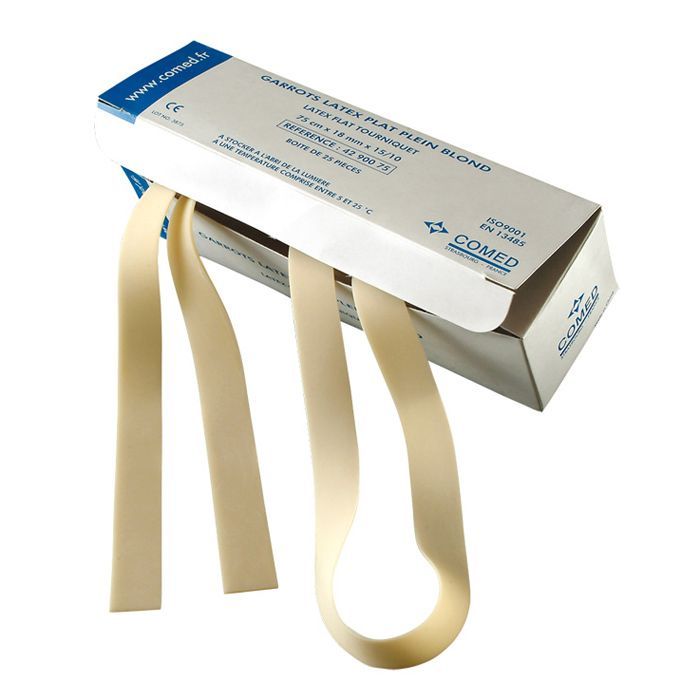 Garrot médical plein latex avec fixation manuelle à 17,26 €