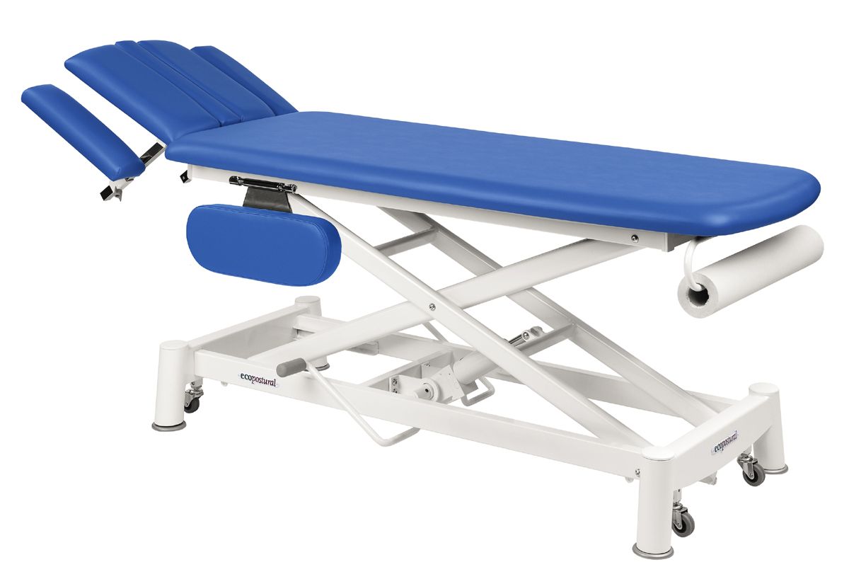 Table de massage hydraulique 2 plans avec accoudoirs rabattables