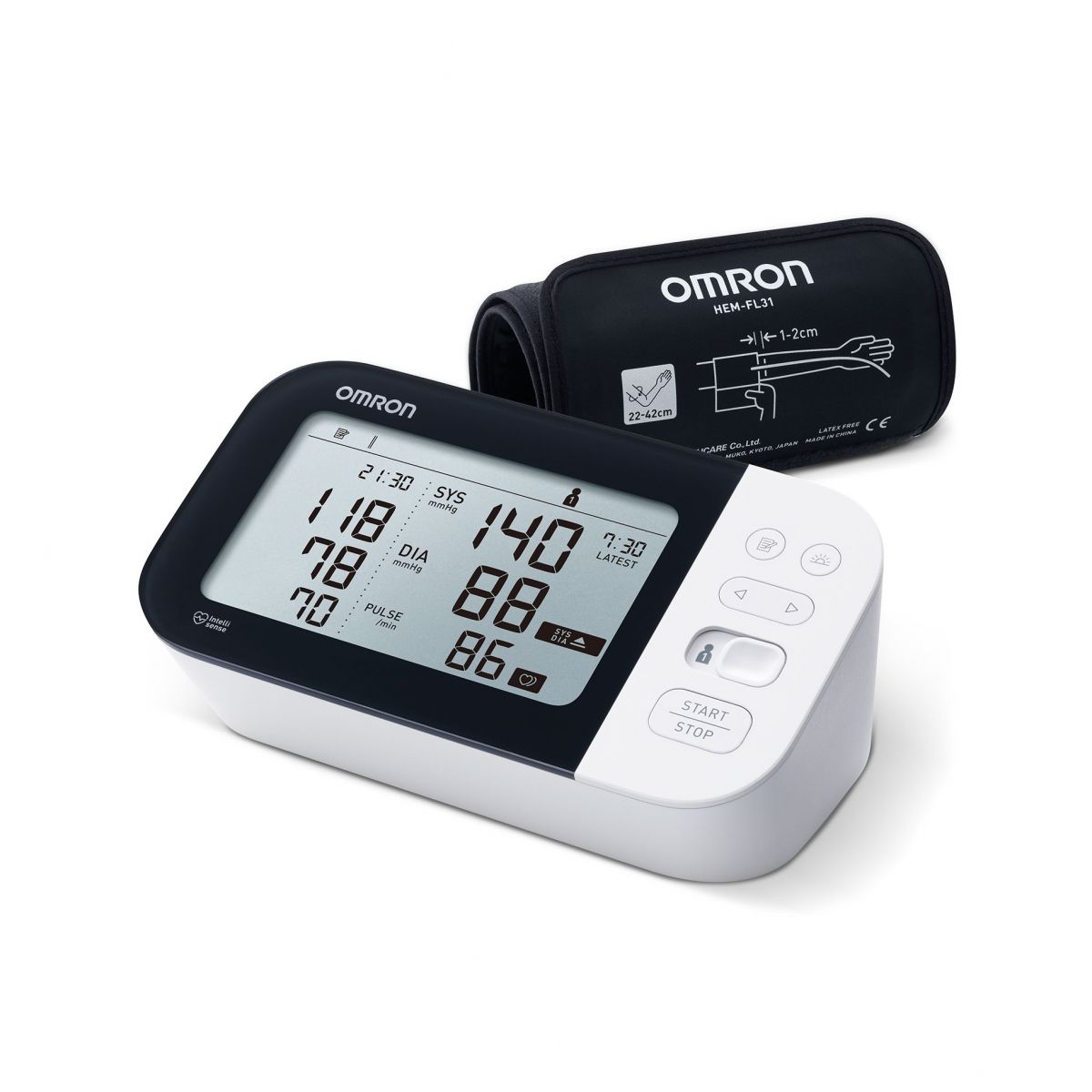 OMRON X3 Comfort moniteur de tension artérielle – Tensiomètre brassard,  validé cliniquement, Tensiometre Bras avec détection des pulsation  cardiaques