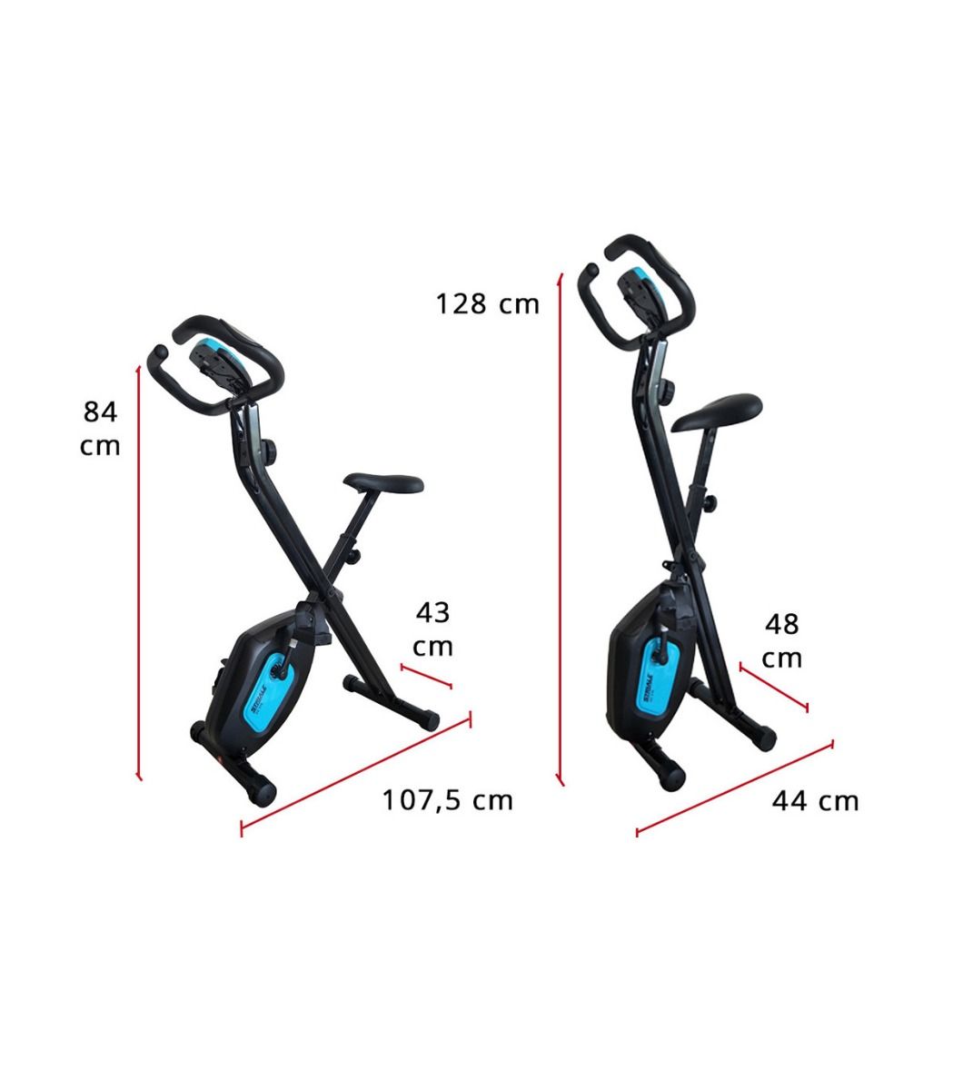 CARE FITNESS - Vélo d'Appartement Pliable SV-314 STRIALE - Freinage  Magnétique - 8 Résistances Manuelles - Cardiofréquencemètre - Vélo Appart  Pliable