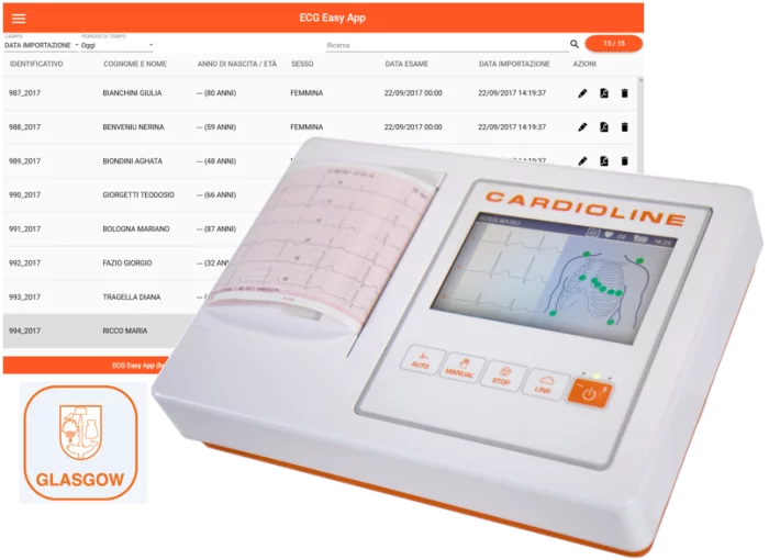 Application logicielle ECG EasyApp pour ECG 100L Cardioline