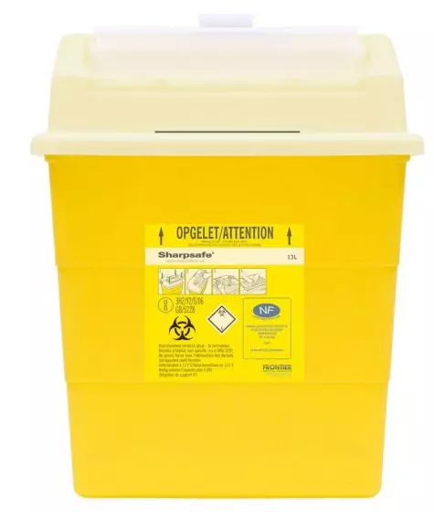 Collecteur d'aiguilles Sharpsafe® 0.2l pour laboratoire/hôpital, 5 pièces