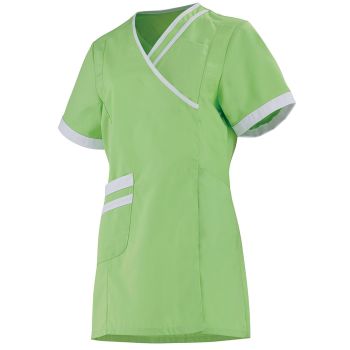 Tunique médicale femme LILEE 8TCC00PC Vert pomme/Blanc