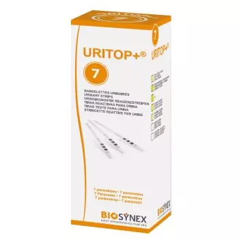 Bandelette d’analyse urinaire URITOP +7 (boîte de 100)