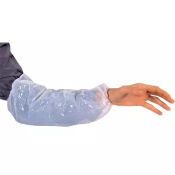 Manchette en polyéthylène opaque avec élastique - épaisseur 20µm  (sachet de 100)